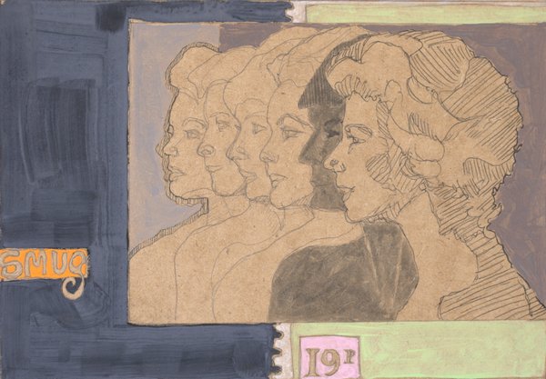 Les femmes - 21x30 - tempera